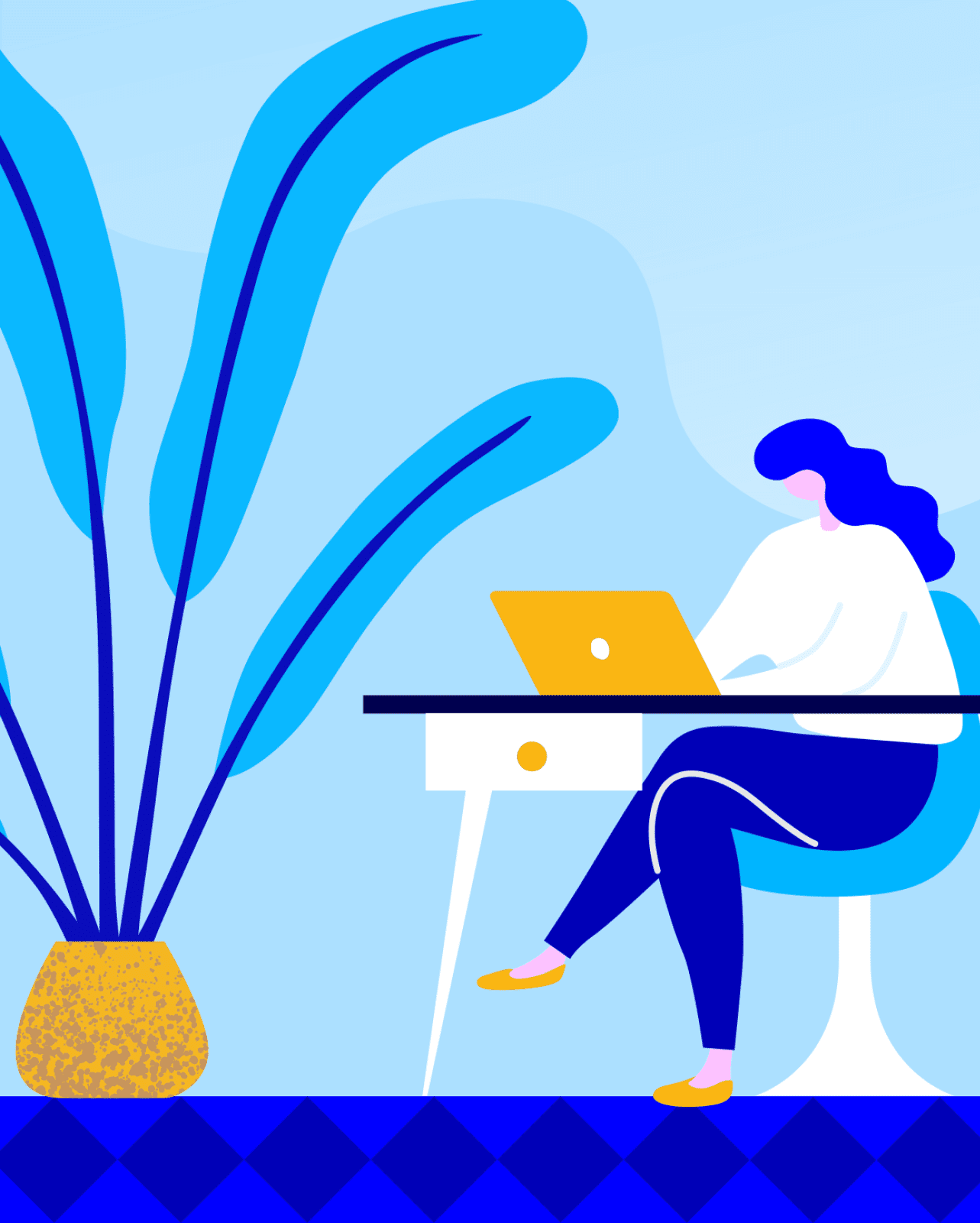 SmartSpace Girl on Laptop