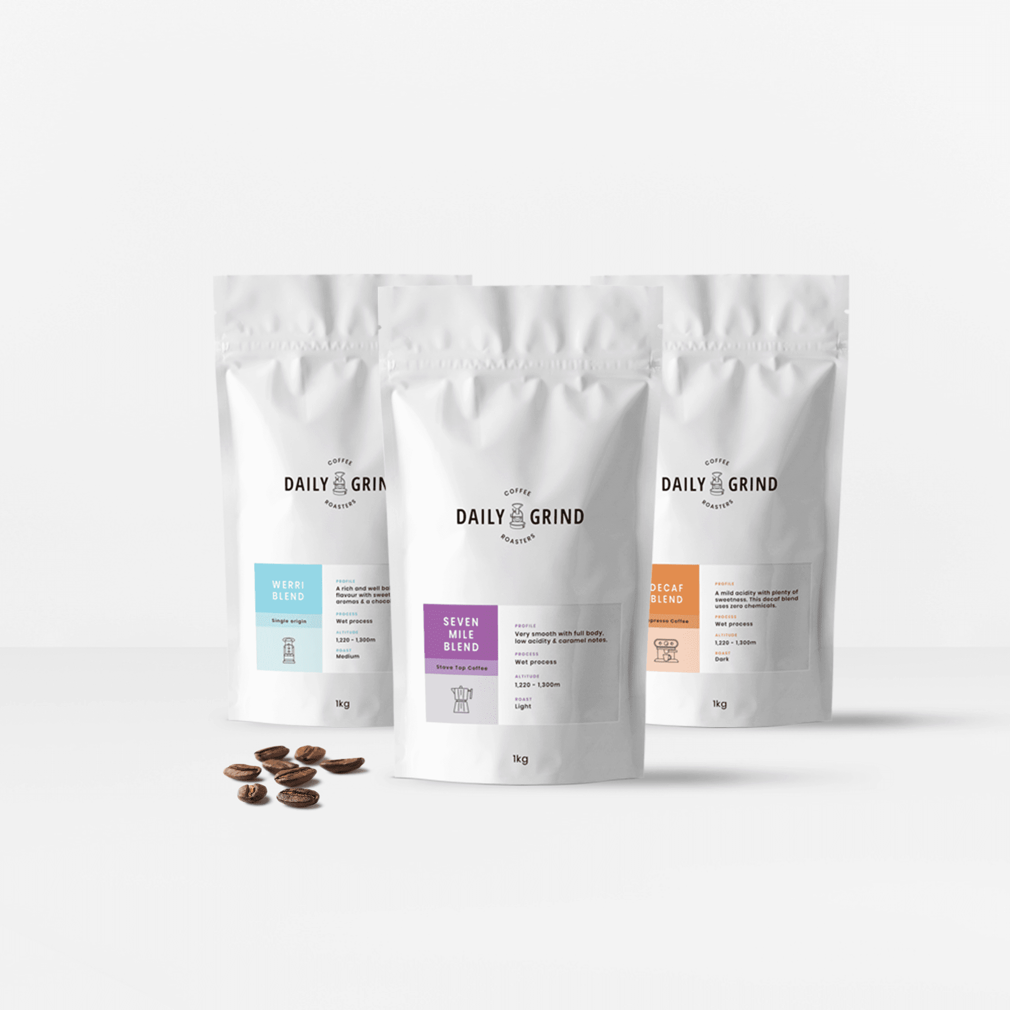 Retail Product Packaging Design for Daily Grind